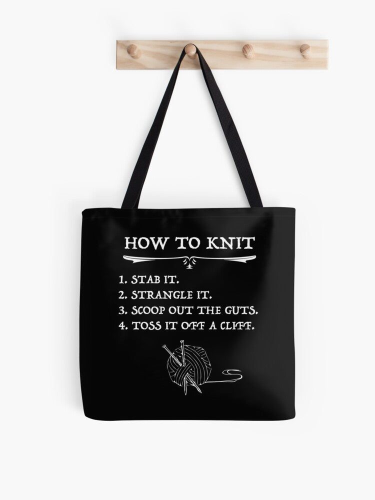 How To Knit Halloween Style Tote Bag | Spooky Halloween Tote Bag | Trendy Reusable Bag