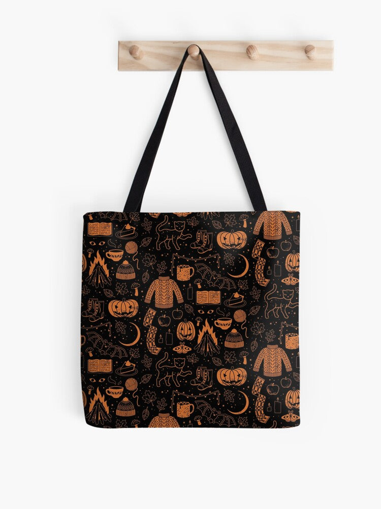Autumn Nights Halloween Tote Bag | Spooky Halloween Tote Bag | Trendy Reusable Bag