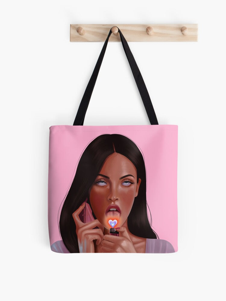 Jennifers Body Hearts Check Tote Bag | Cute Halloween Tote Bag | Reusable Eco Shopping Bag