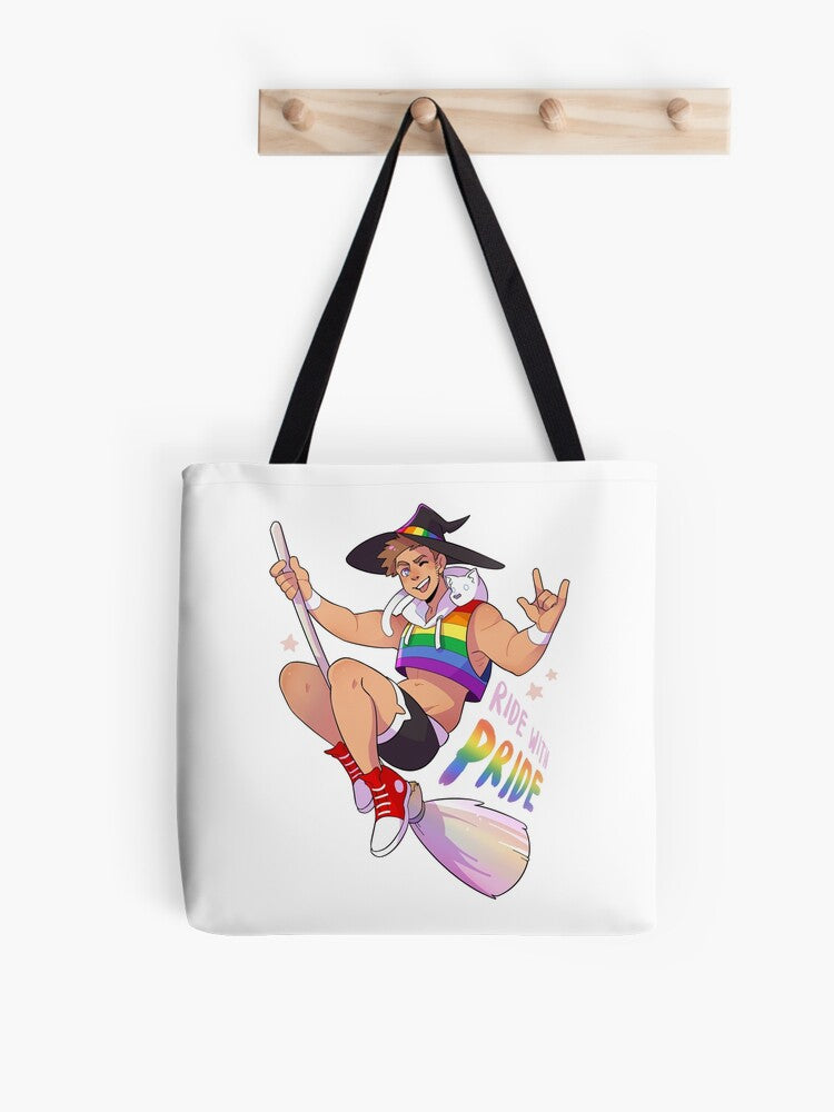Ride With Pride - Gay Tote Bag | Cute Halloween Tote Bag | Reusable Eco Shopping Bag