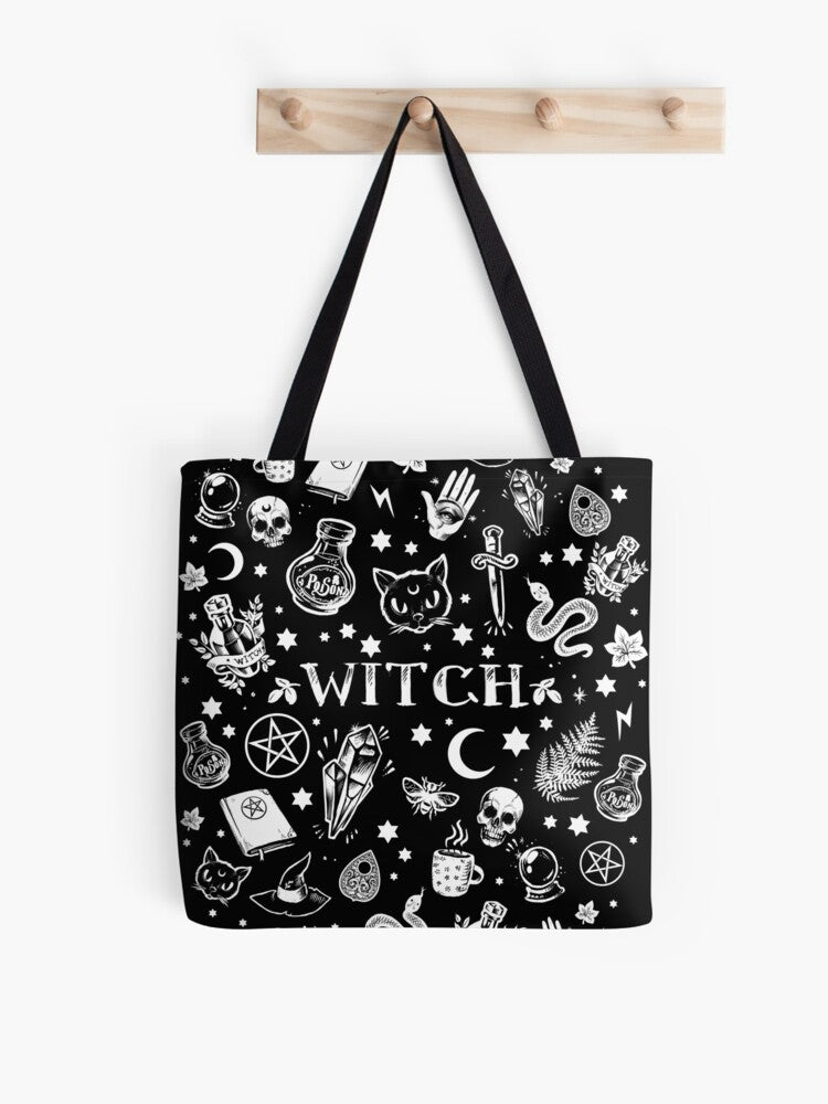Witch Pattern 2 Tote Bag | Cute Halloween Tote Bag | Reusable Eco Shopping Bag