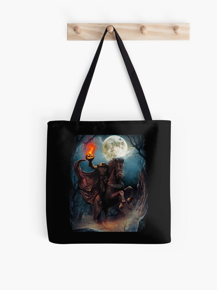 Headless Horseman Tote Bag | Cute Halloween Tote Bag | Reusable Eco Shopping Bag