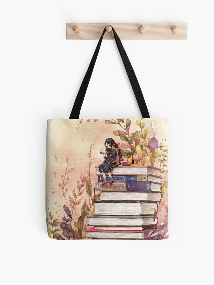 Reading Exciting Stories Tote Bag | Cute Halloween Tote Bag | Reusable Eco Shopping Bag