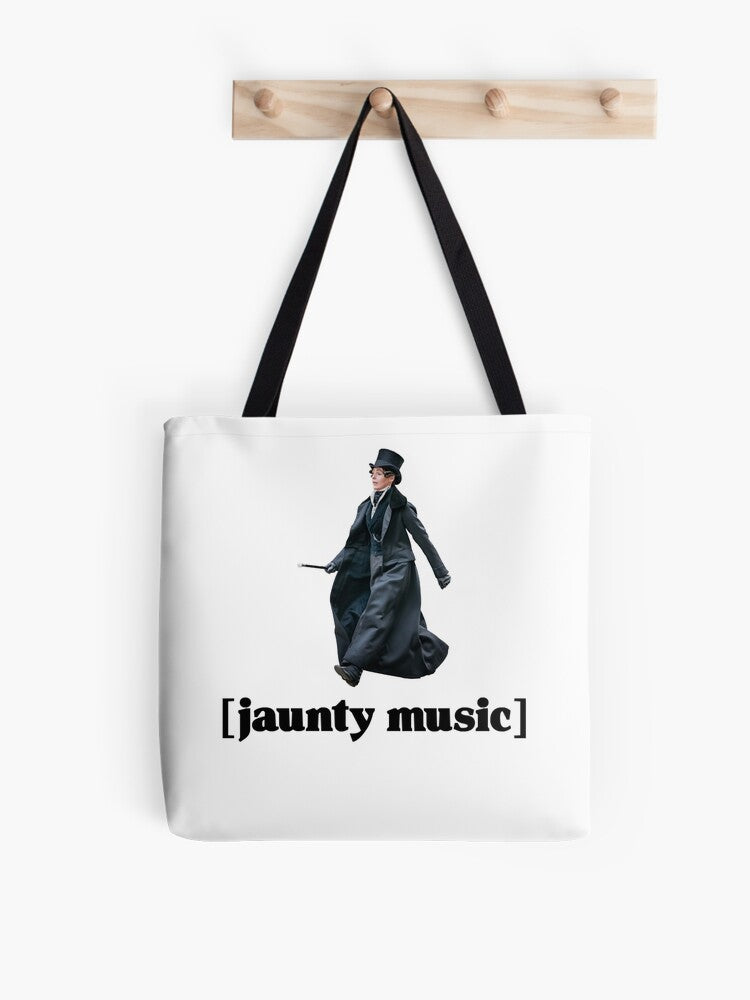 Boundless Charm Gentleman Jack Movie Gentle But Brings Great Humor Jaunty Music - Black Font Long Sl Tote Bag | Cute Halloween Tote Bag | Reusable Eco Shopping Bag