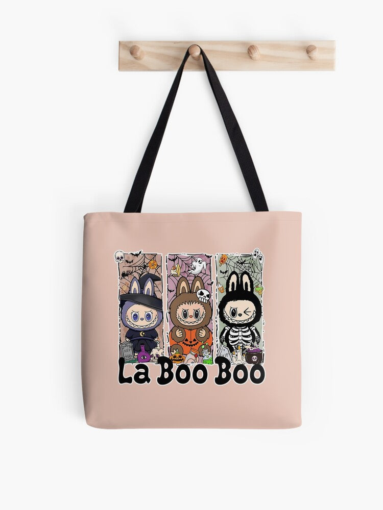 Labubu Halloween Cute Cartoon Dolls Anime Chibi Toy Tote Bag | Spooky Halloween Tote Bag | Trendy Reusable Bag