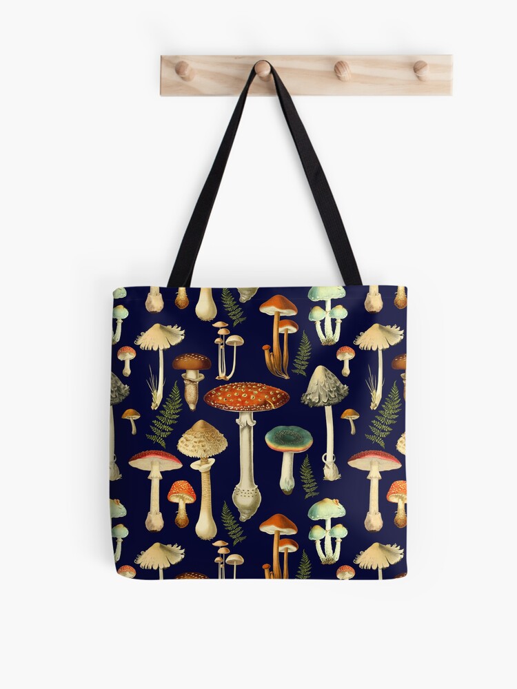 Toadstools Tote Bag | Cute Halloween Tote Bag | Reusable Eco Shopping Bag