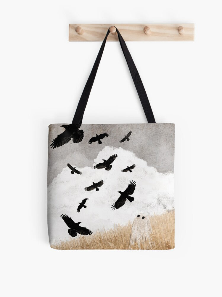 Walter And The Crows Tote Bag | Cute Halloween Tote Bag | Reusable Eco Shopping Bag