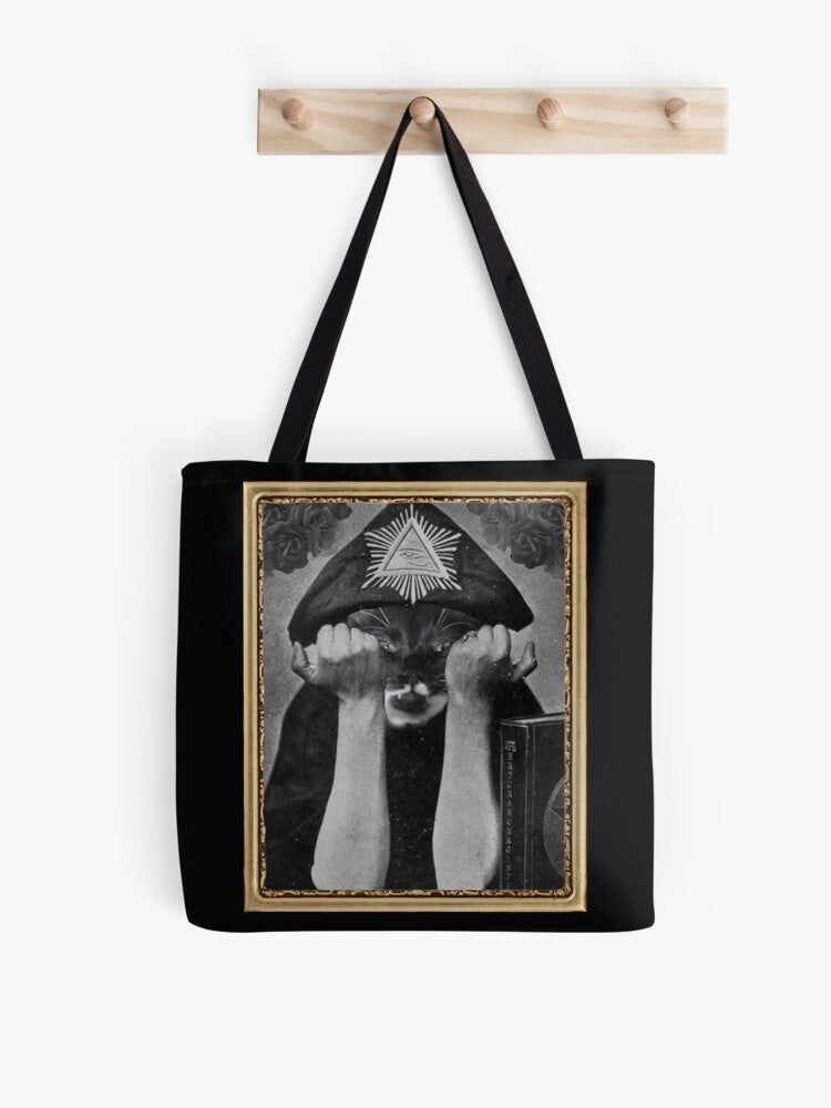 Black Cat Magick Tote Bag | Cute Halloween Tote Bag | Reusable Eco Shopping Bag