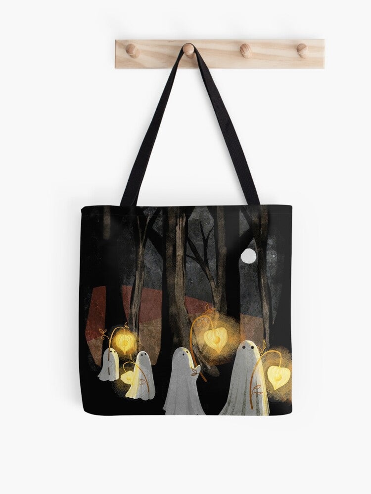 Ghost Parade Tote Bag | Cute Halloween Tote Bag | Reusable Eco Shopping Bag