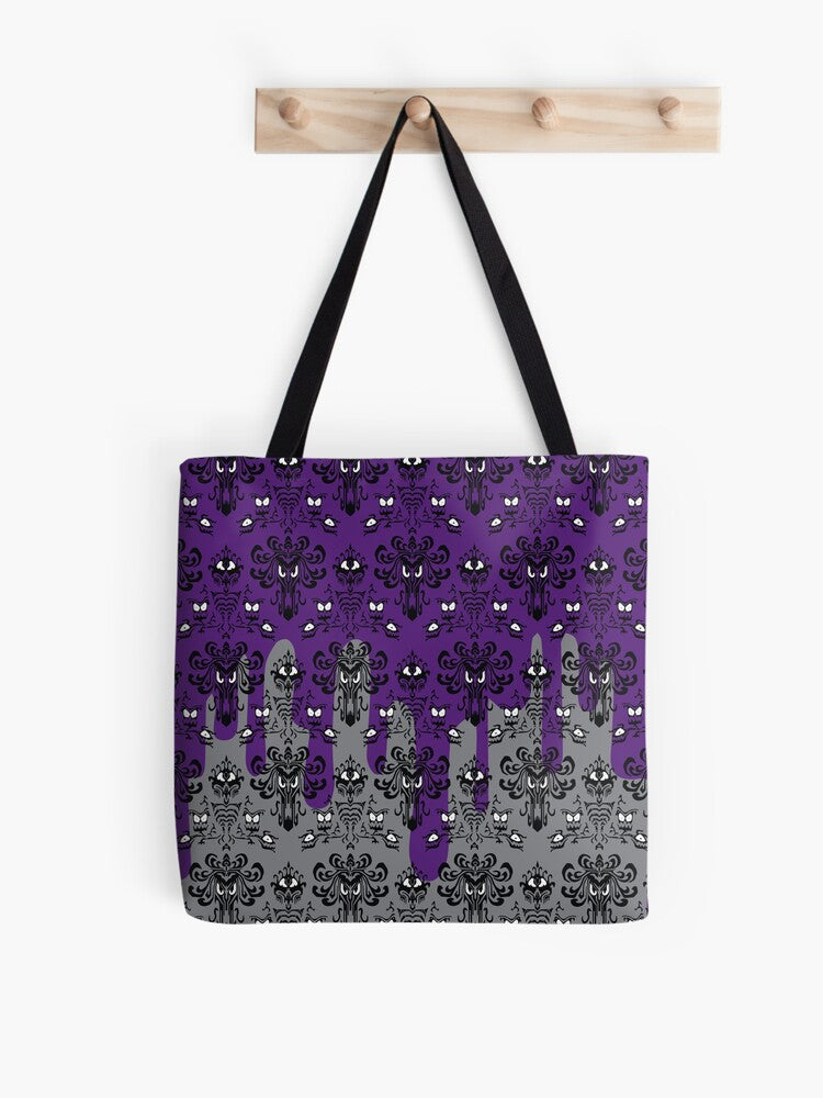 Haunted Wallpaper Tote Bag | Cute Halloween Tote Bag | Reusable Eco Shopping Bag