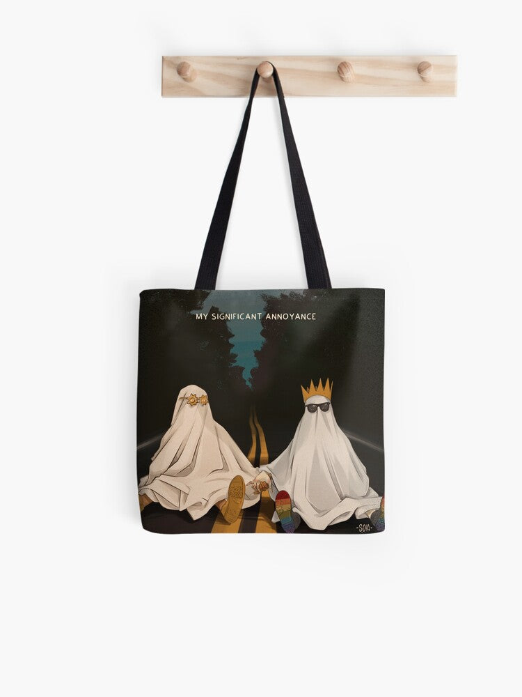 My Spooky Significant Annoyance And The Ghost Photoshoot Trend Tote Bag | Cute Halloween Tote Bag | Reusable Eco Shopping Bag