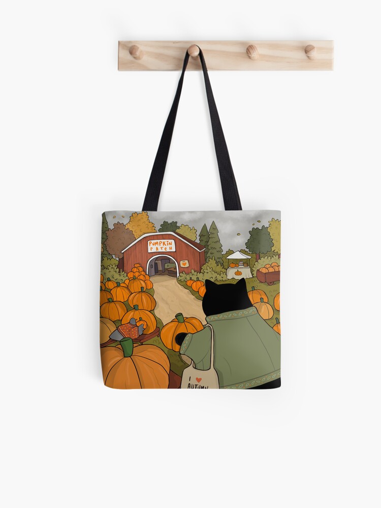 Stanis And Remo At The Pumpkin Patch Tote Bag | Cute Halloween Tote Bag | Reusable Eco Shopping Bag