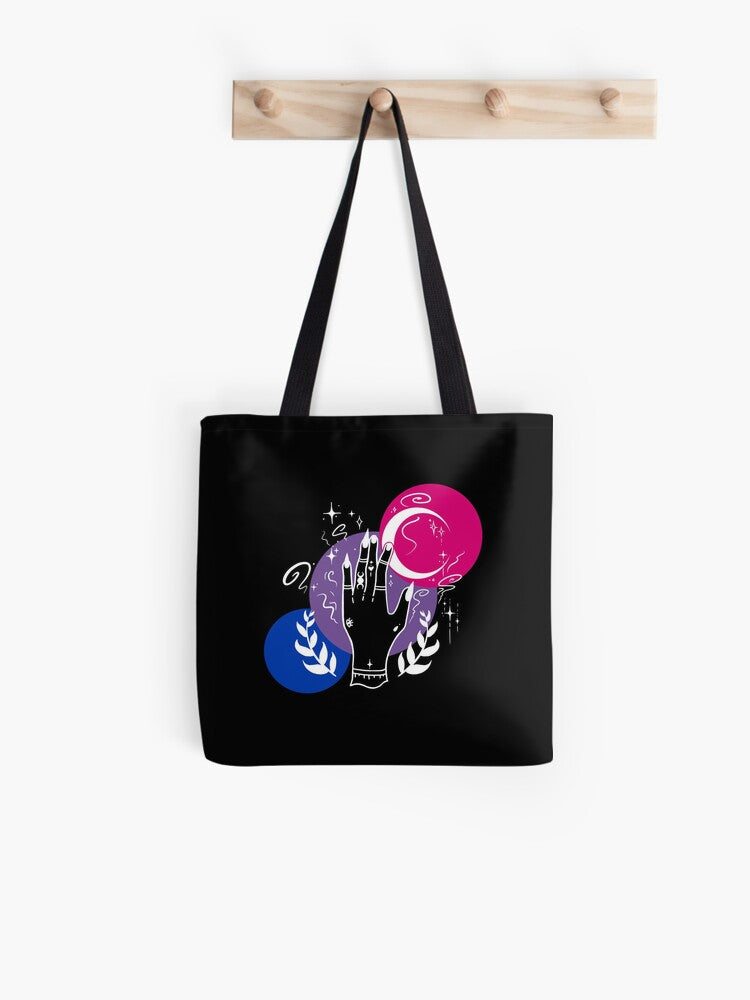 Bisexual Witchy Hand Tote Bag | Cute Halloween Tote Bag | Reusable Eco Shopping Bag