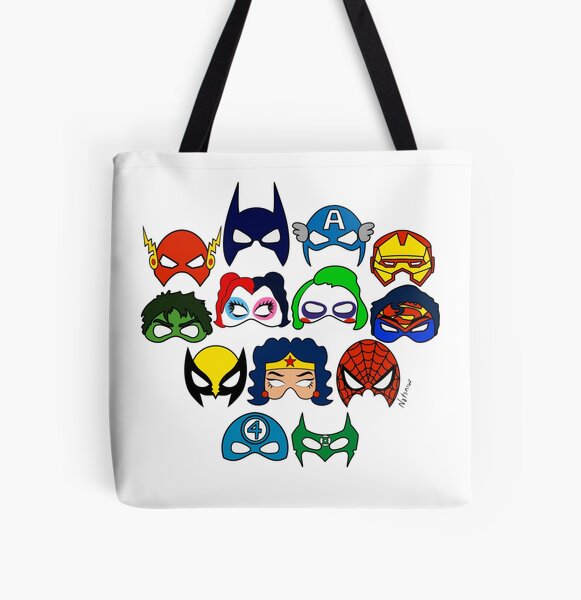 Superhero Butts Tote Bag | Cute Halloween Tote Bag | Reusable Eco Shopping Bag