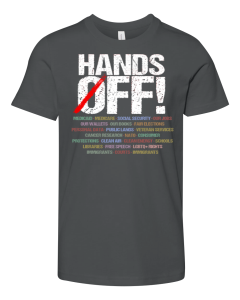 Hands Off Medicaid Medicare Social Security Premium Youth T Shirt