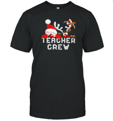 Teacher Crew Christmas Santa Rrindeer Classic T Shirt