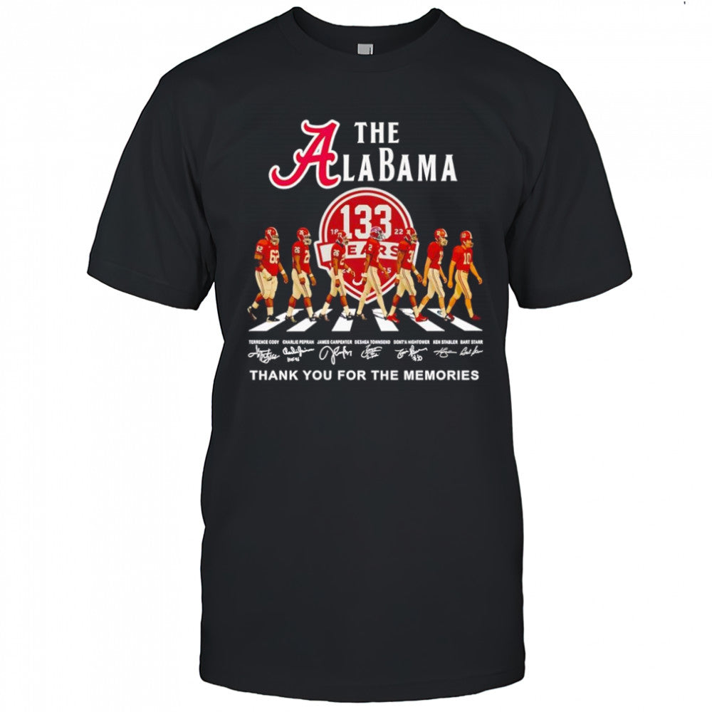 The Alabama 133 years thank you for the memories shirt