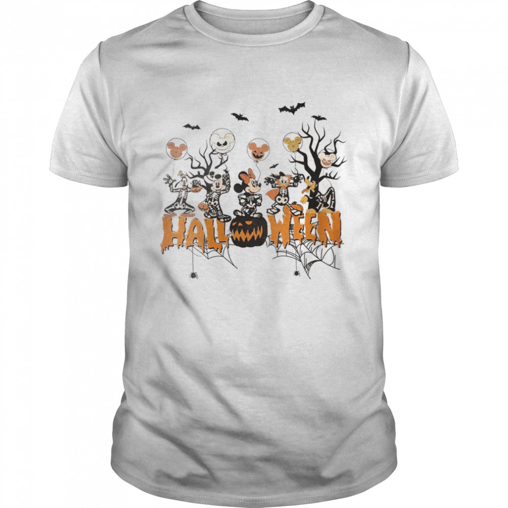 Vintage Mickey And Friends Halloween Disneyland shirt