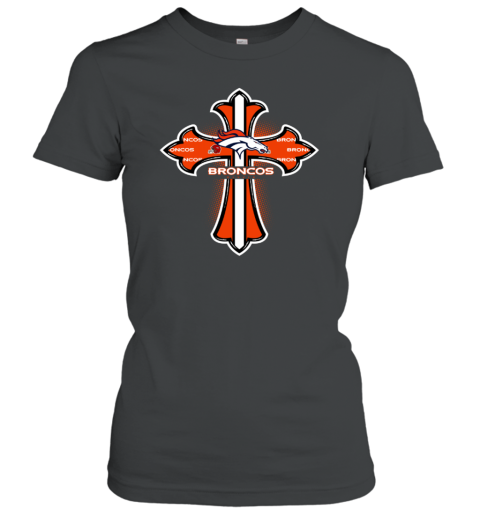 The Orange Crusader Cross Denver Broncos Women039S T Shirt