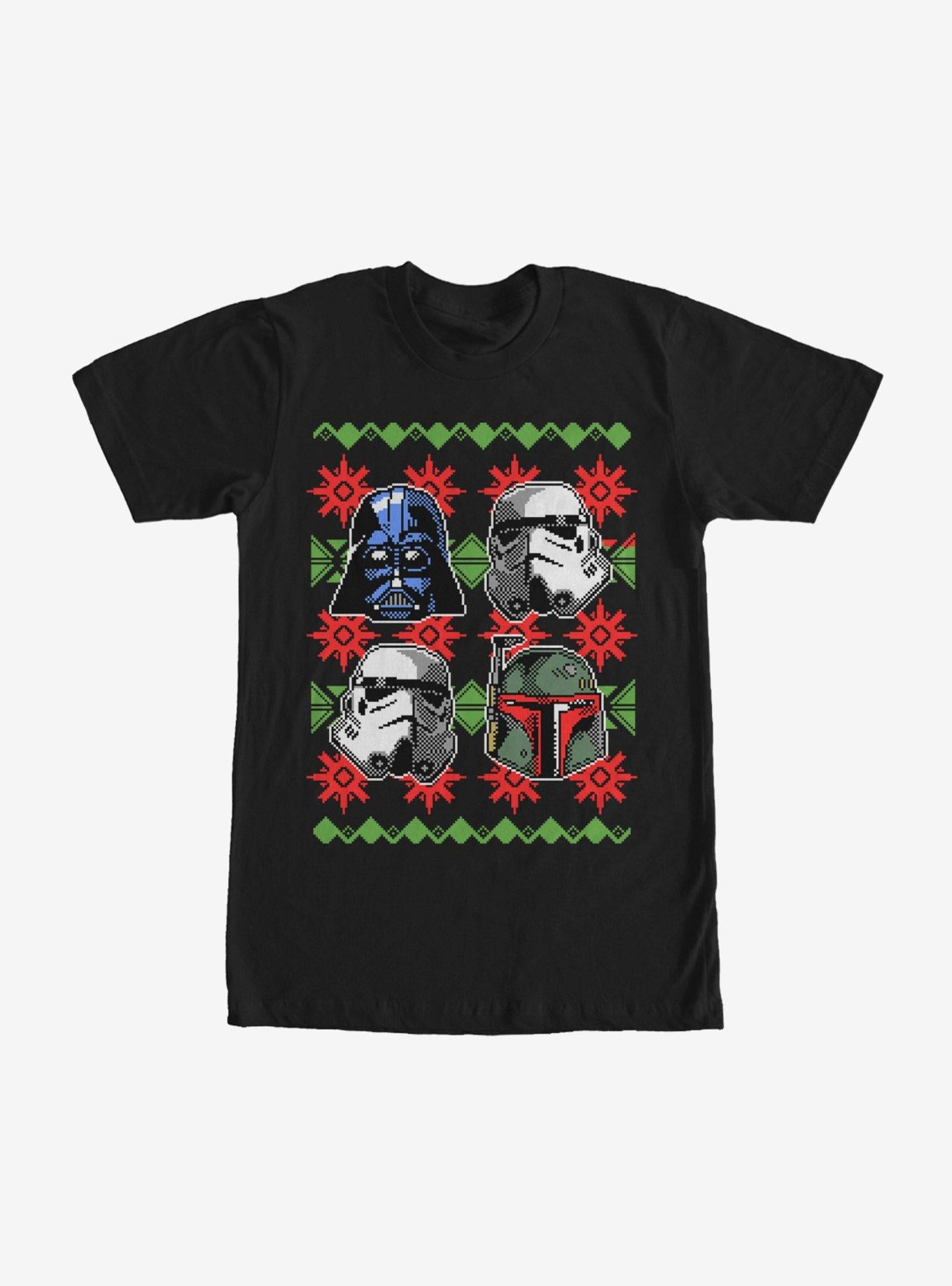 Star Wars Ugly Christmas Sweater Empire Helmets T-shirt | Trendy Graphic Tee | Casual Unisex T-shirt