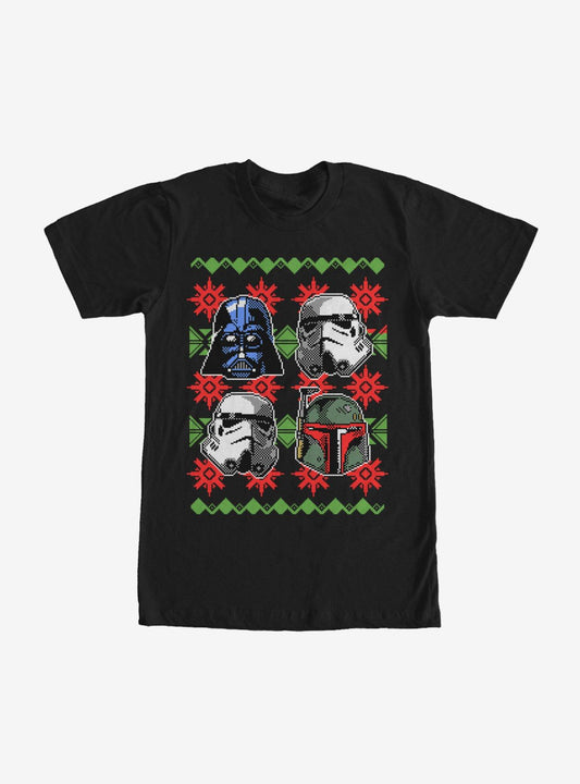 Star Wars Ugly Christmas Sweater Empire Helmets T-shirt | Trendy Graphic Tee | Casual Unisex T-shirt