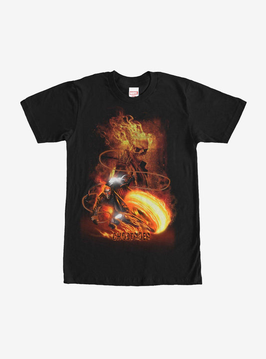 Marvel Ghost Rider Fire Fury T-shirt | Trendy Graphic Tee | Casual Unisex T-shirt