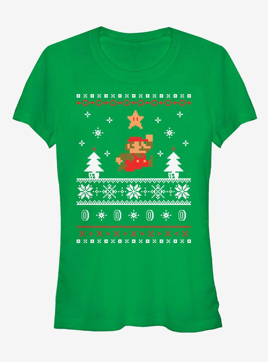 Nintendo Mario Ugly Christmas Sweater Girls TShirt T-Shirt | Top Trending Graphic | Perfect For Daily Wear