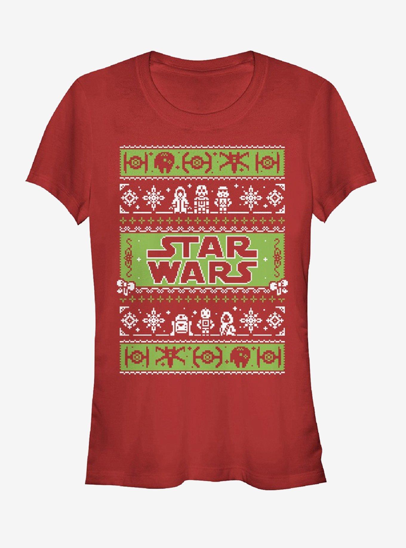 Star Wars Ugly Christmas Sweater Come To The Merry Side Girls T-shirt | Trendy Graphic Tee | Casual Unisex T-shirt