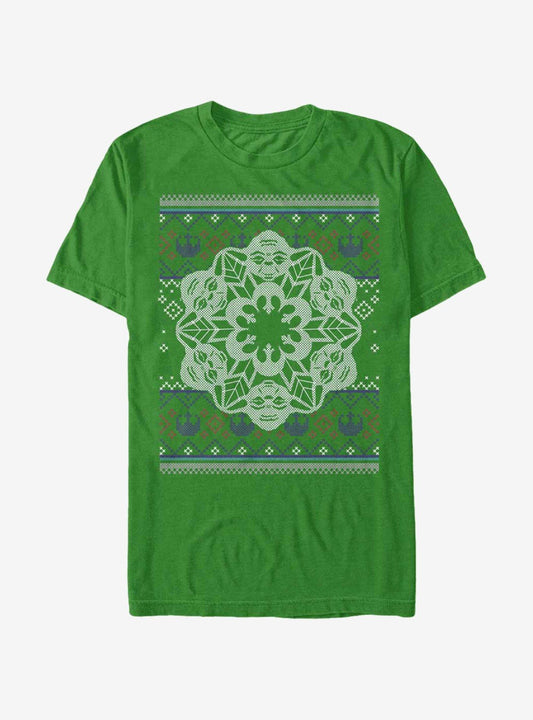 Star Wars Christmas Yoda Snowflake TShirt T-Shirt | Vintage Christmas Look | Great For Christmas Season