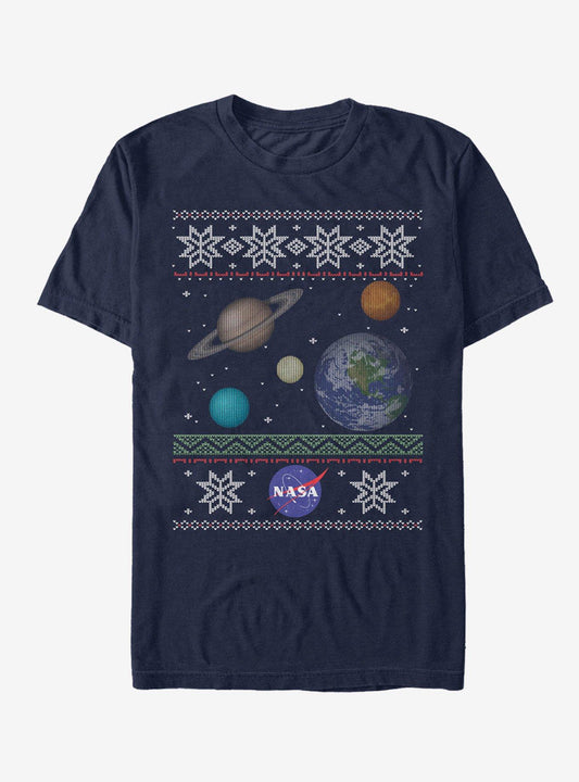 Nasa Planet Ugly Christmas Sweater Print T-shirt | Trendy Graphic Tee | Casual Unisex T-shirt