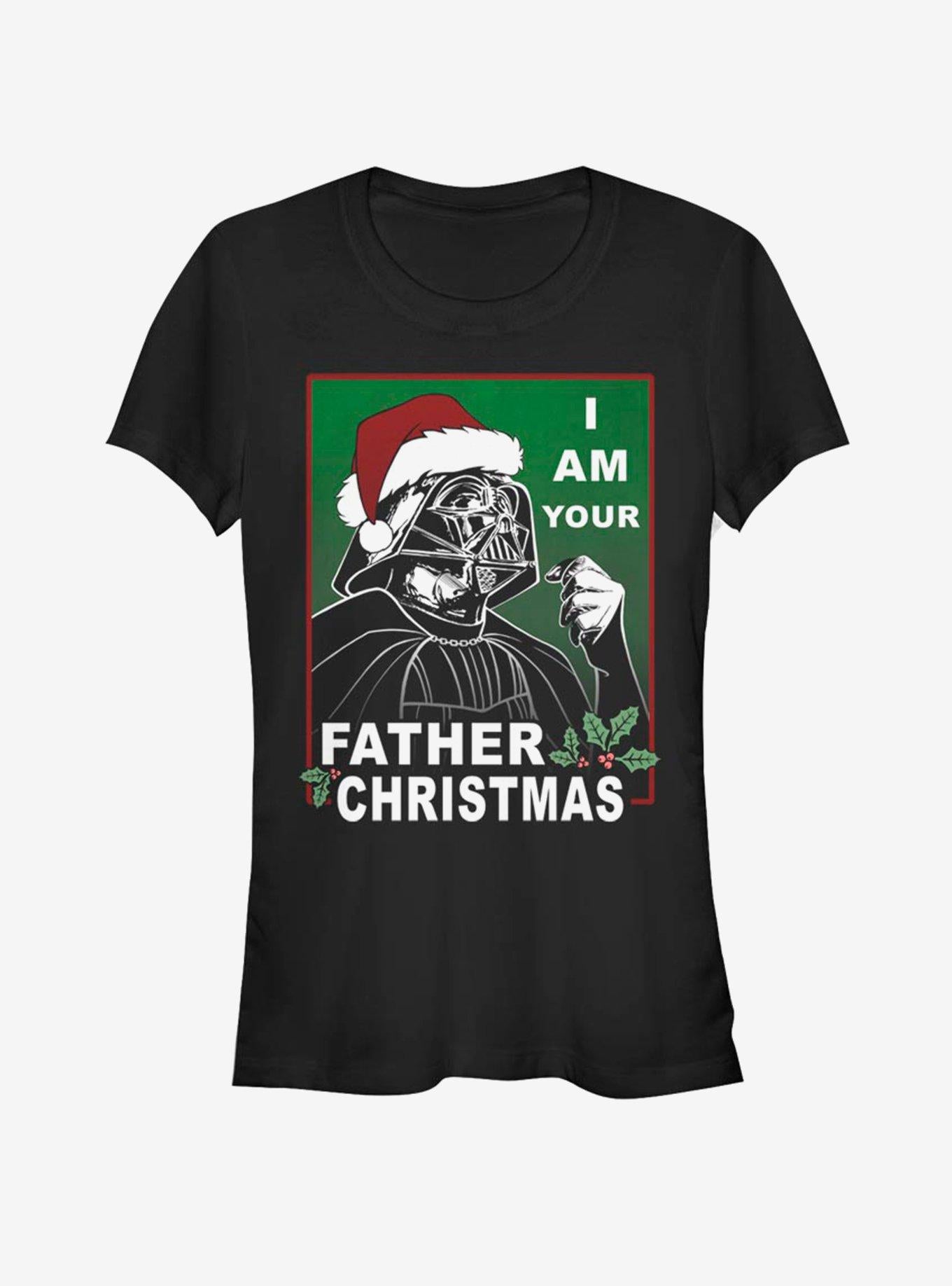 Star Wars Santa Vader Father Christmas Girls TShirt T-Shirt | Fan Favorite Artwork | Perfect Holiday Gift