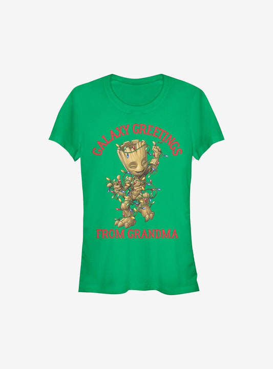 Marvel Guardians Of The Galaxy Christmas Groot Greetings From Grandma Girls T-Shirt T-Shirt – Vintage Style Artwork | Perfect for Daily Wear
