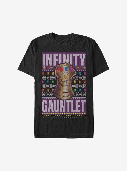Marvel Avengers Gauntlet Christmas Pattern T-Shirt T-Shirt – Official Fan Merchandise | Trending Now