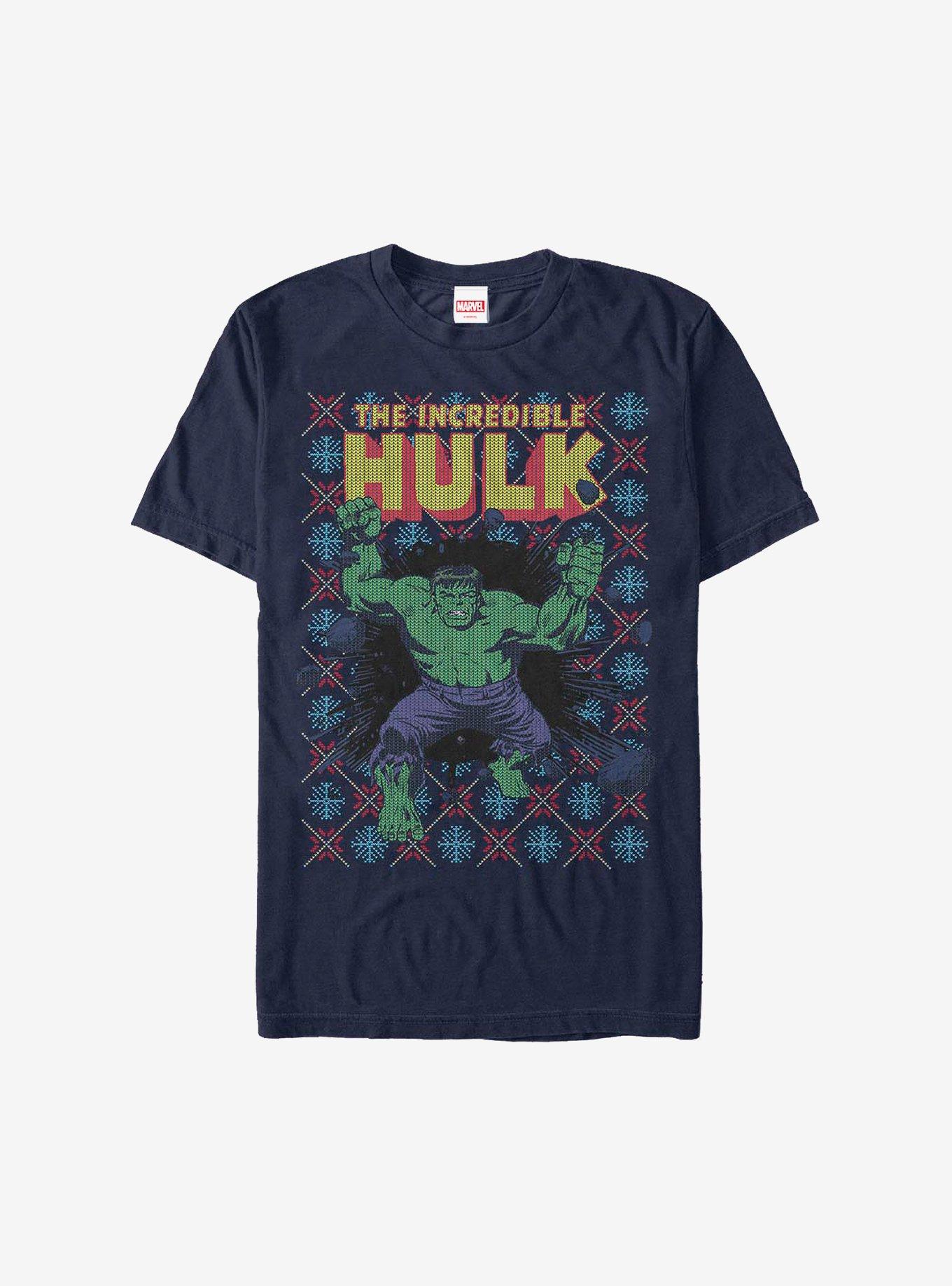 Marvel Hulk Smash Christmas Pattern Sweater T-Shirt T-Shirt – Premium Quality Print | Great Gift for Fans