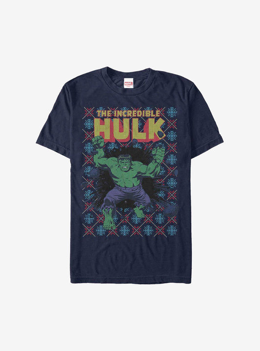 Marvel Hulk Smash Christmas Pattern Sweater T-Shirt T-Shirt – Premium Quality Print | Great Gift for Fans