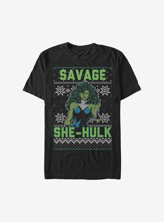 Marvel She Hulk Christmas Pattern Sweater TShirt T-Shirt | Seasonal Must-Have | Trending Festive Apparel