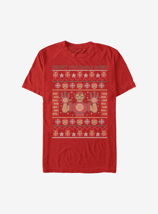 Marvel Iron Man Christmas Pattern TShirt T-Shirt | High-Quality Print | Perfect For Daily Wear