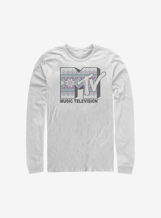 MTV Christmas Pattern LongSleeve TShirt T-Shirt | Cute Festive Style | Limited Christmas Style