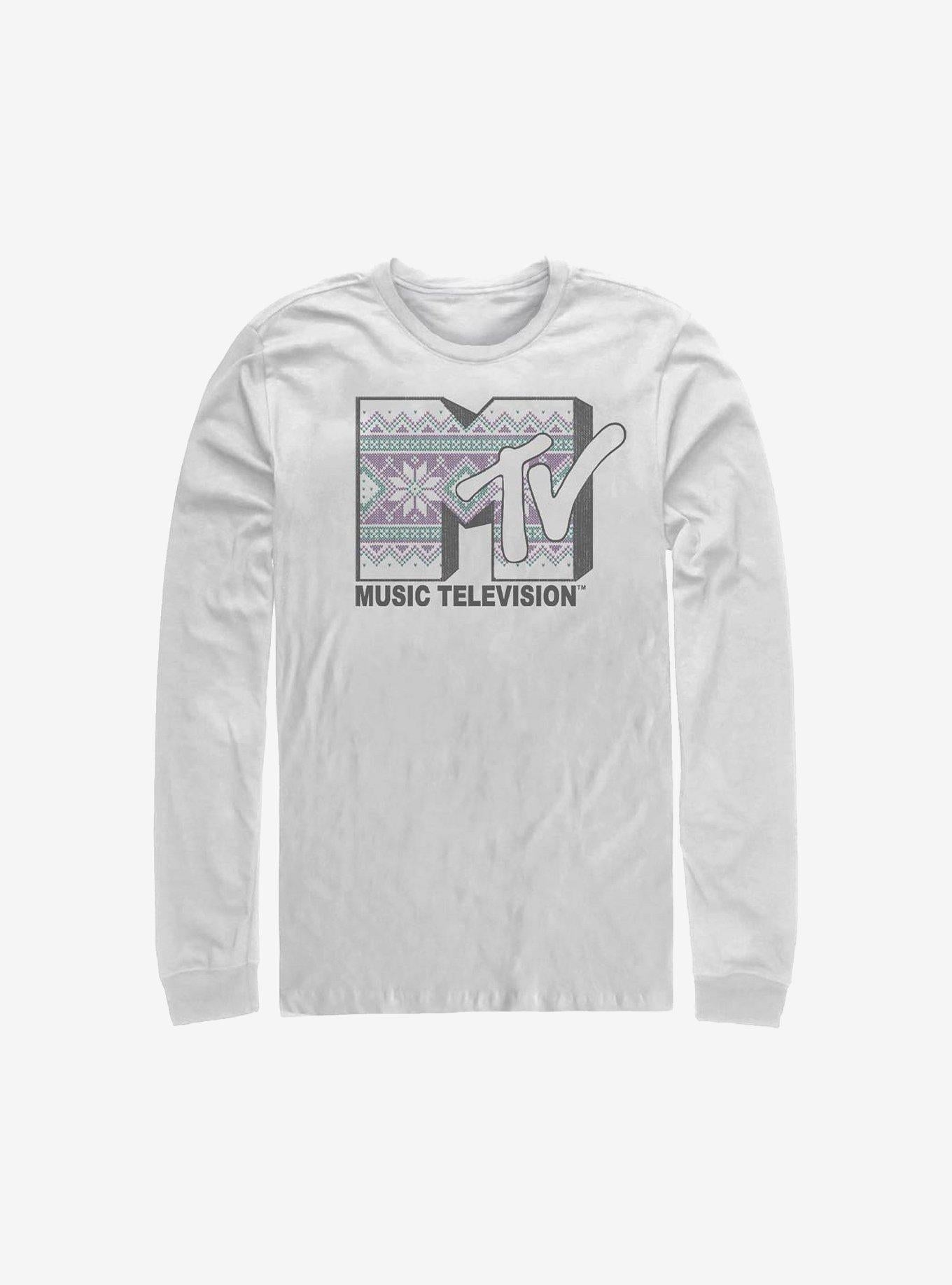MTV Christmas Pattern Long-Sleeve T-Shirt T-Shirt – Vintage Style Artwork | Great Gift for Fans