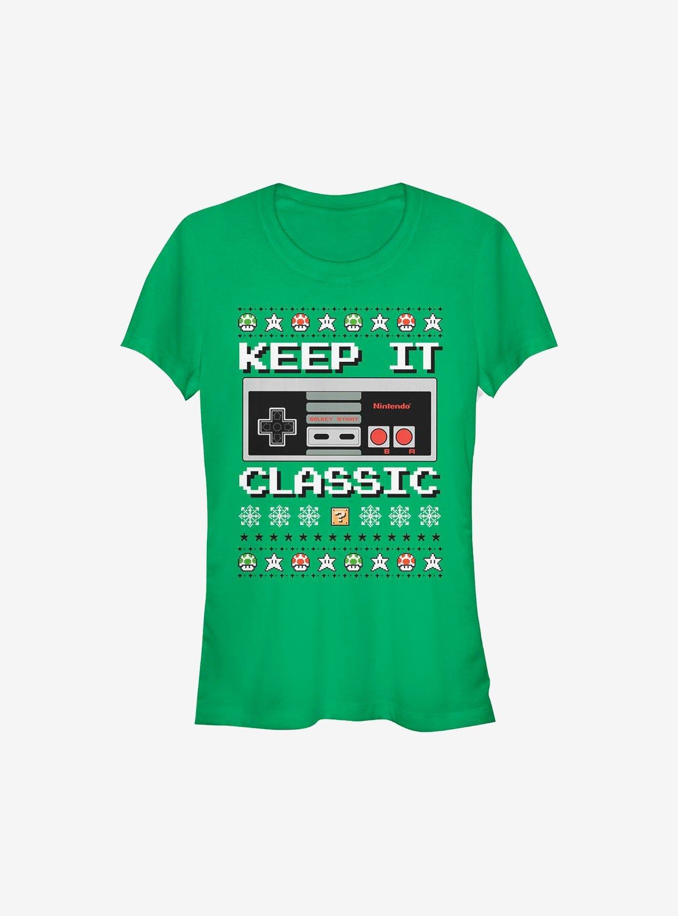 Nintendo Keep It Classic Controller Christmas Girls TShirt T-Shirt | Premium Graphic | Great For Christmas Season