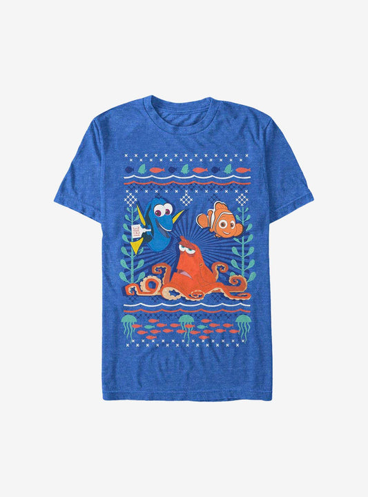 Disney Pixar Sea Christmas Pattern Sweater TShirt T-Shirt | Seasonal Must-Have | Trending Festive Apparel