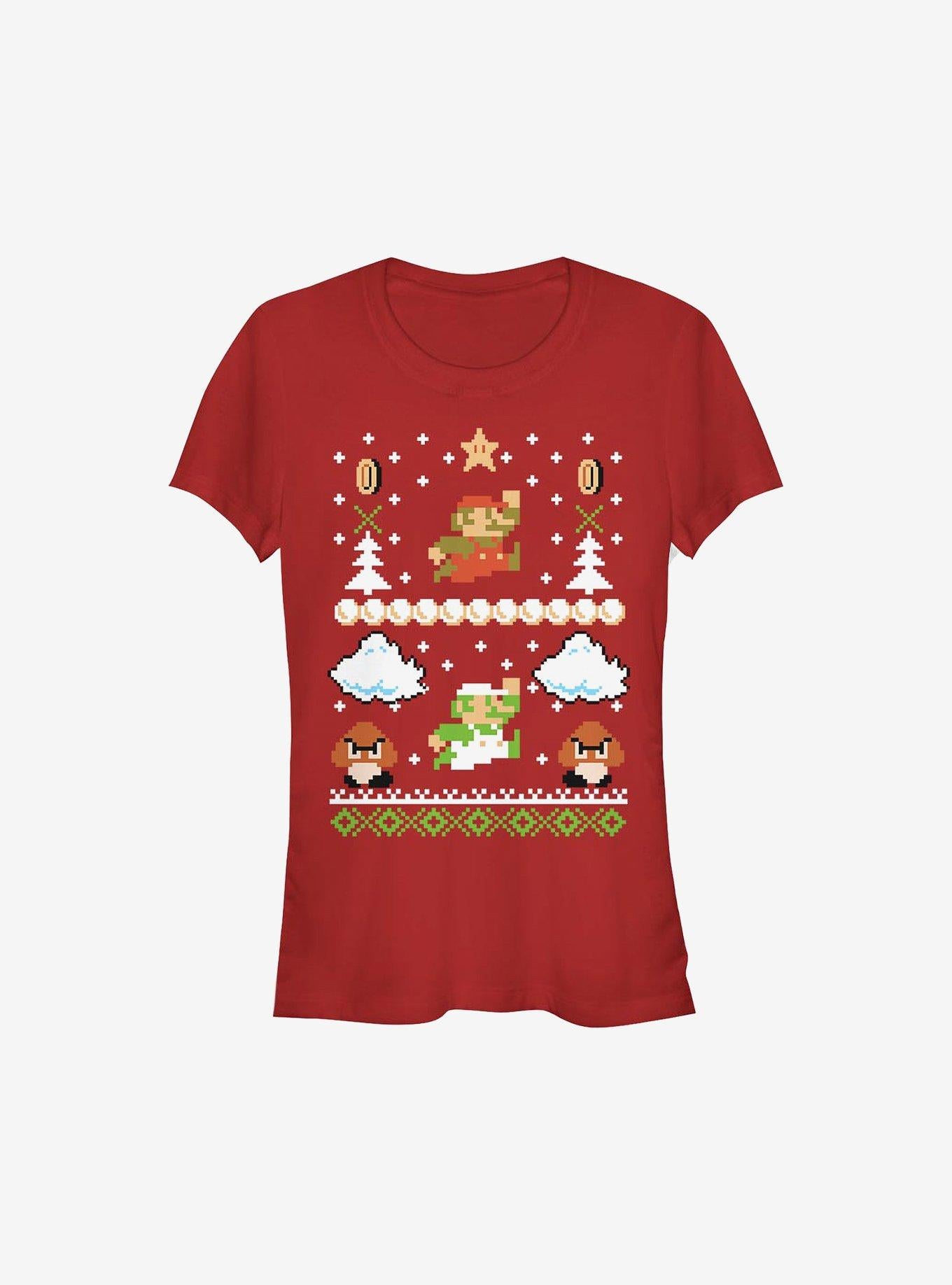 Super Mario Christmas Game Girls T-Shirt T-Shirt – Premium Quality Print | Must-Have Style