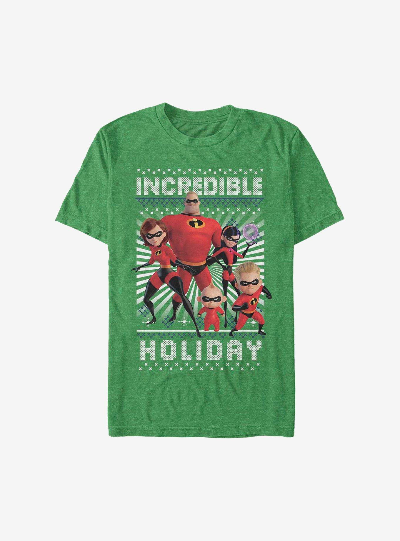 Disney Pixar The Incredibles Christmas Pattern TShirt T-Shirt | Best-Selling Design | Limited Christmas Style