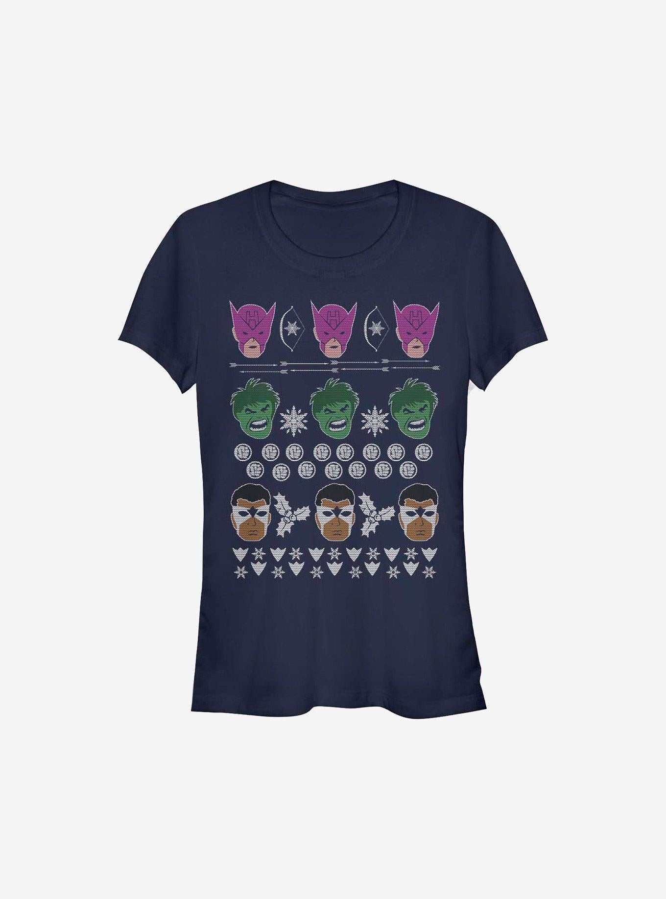 Marvel Avengers Sweater Christmas Girls TShirt T-Shirt | Top Trending Graphic | Great For Christmas Season