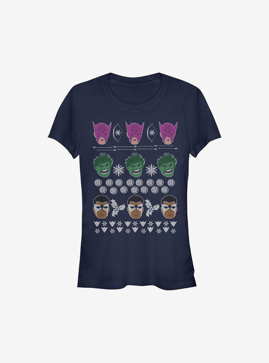 Marvel Avengers Sweater Christmas Girls TShirt T-Shirt | Top Trending Graphic | Great For Christmas Season