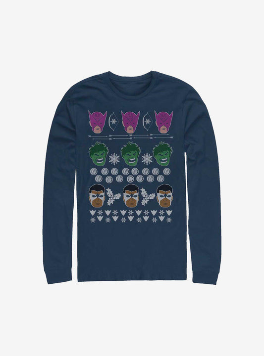 Marvel Avengers Christmas Sweater LongSleeve TShirt T-Shirt | Cute Festive Style | Great For Christmas Season