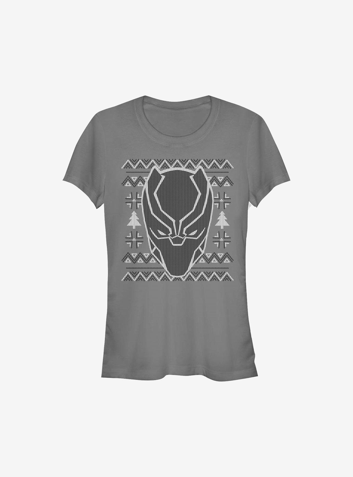 Marvel Black Panther Christmas Pattern Girls T-Shirt T-Shirt – Premium Quality Print | Must-Have Style
