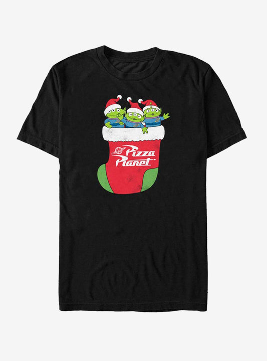 Disney Toy Story Pizza Planet Alien Christmas Stocking TShirt T-Shirt | Cute Festive Style | Limited Christmas Style