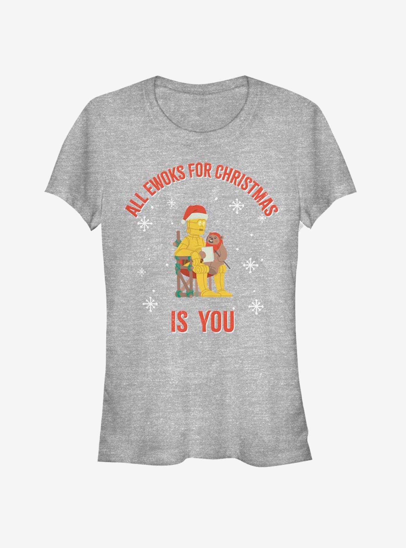 Star Wars C3PO Santa Ewok Christmas Is You Girls TShirt T-Shirt | Top Trending Graphic | Trending Festive Apparel