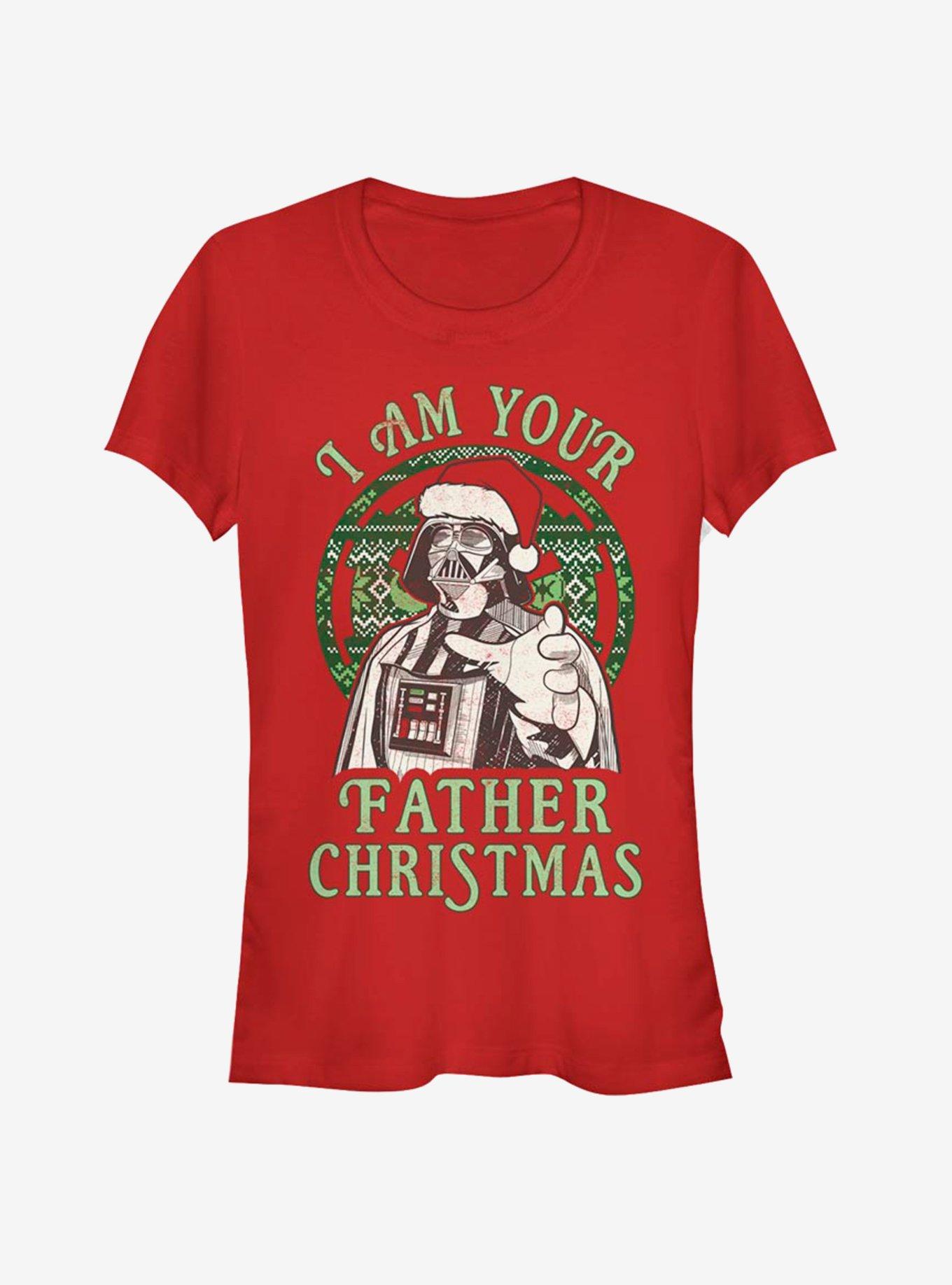 Star Wars Santa Vader I Am Your Father Christmas Girls TShirt T-Shirt | Seasonal Must-Have | Perfect For Daily Wear